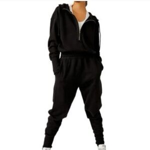 Free People Training Day Jumpsuit in Black